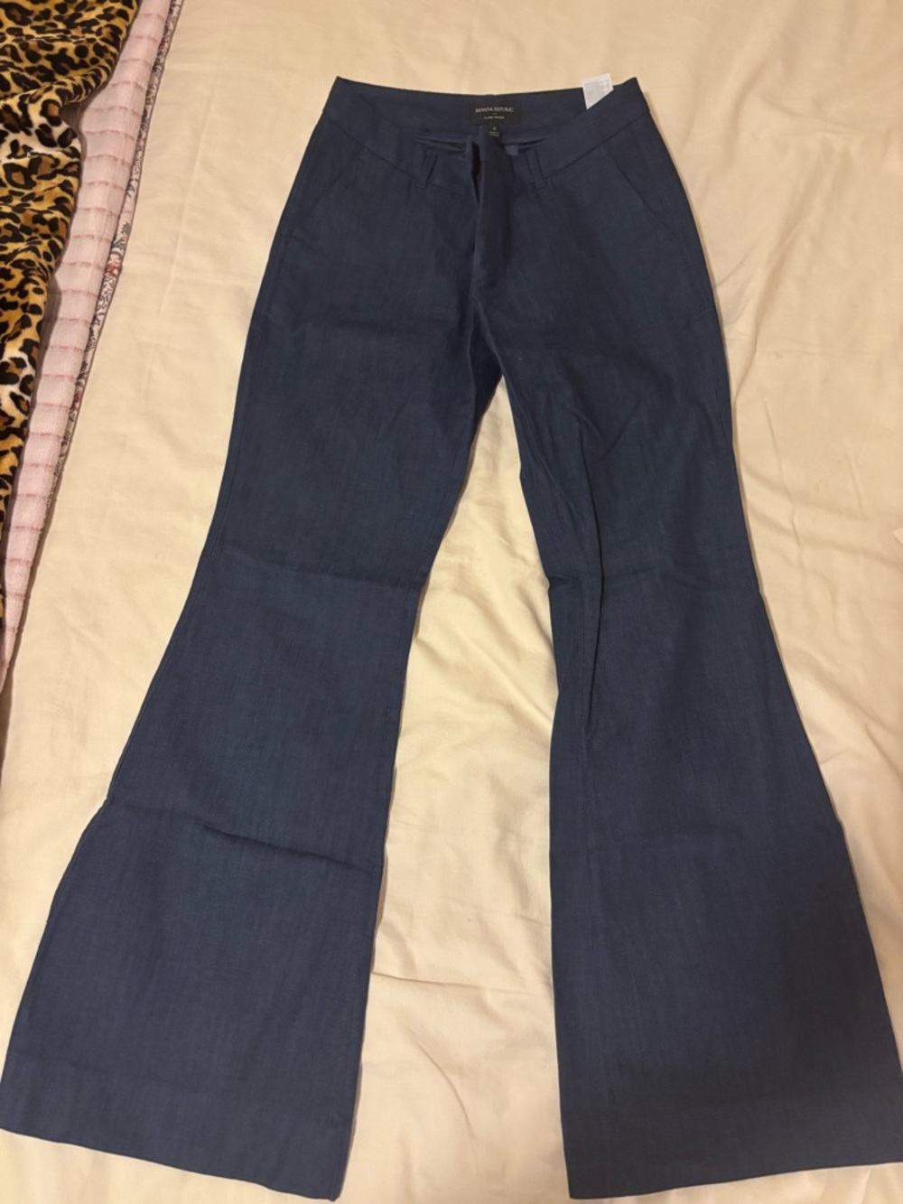 Banana Republic Navy Flared Trousers